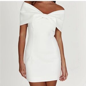 Meshki White Off-Shoulder Mini Dress